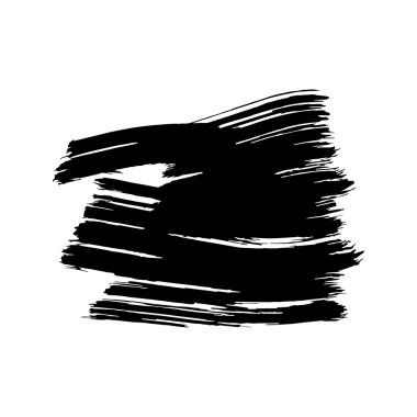 Siyah mürekkep fırça darbeleri