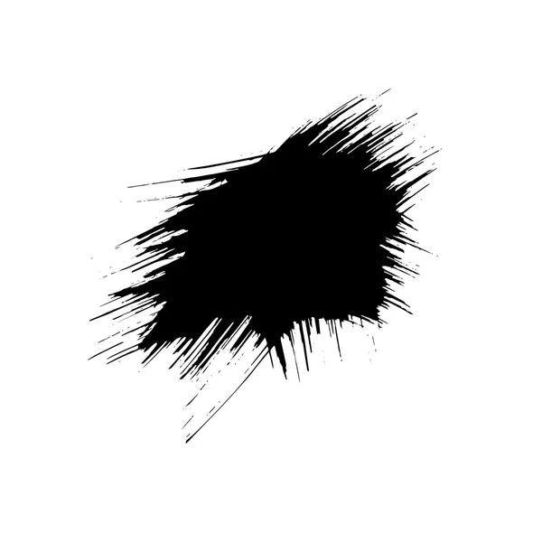 Black ink  paintbrush strokes — Stock Vector