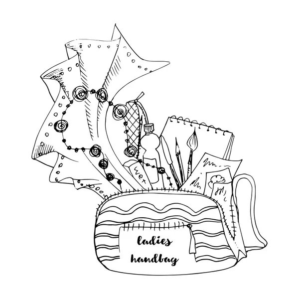 Illustration Damenhandtasche — Stockvektor