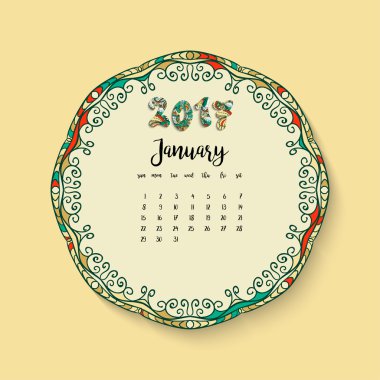 Takvim ayı Ocak 2017