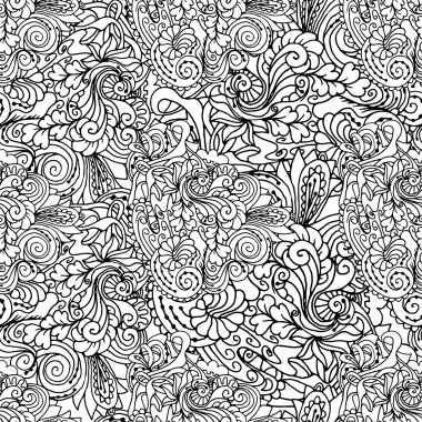 Boyama kitabı sayfa tasarım deseni ile