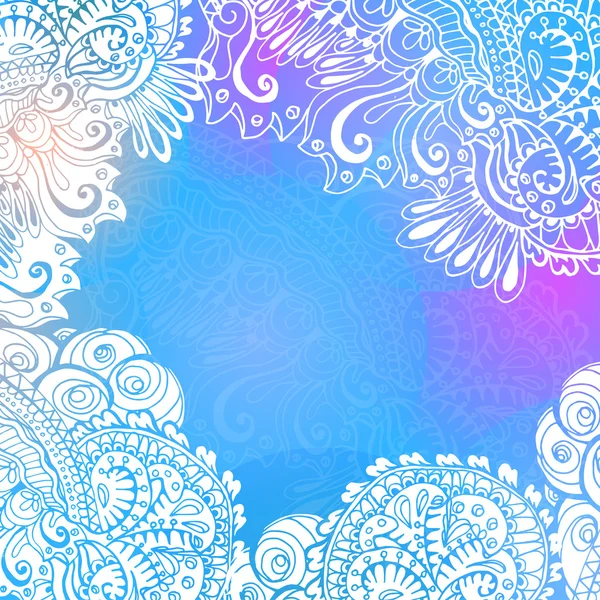 Invierno azul Fondo romántico — Vector de stock