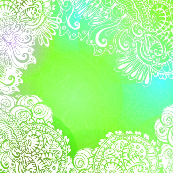 Green Romantic background for meditation — Stock Vector