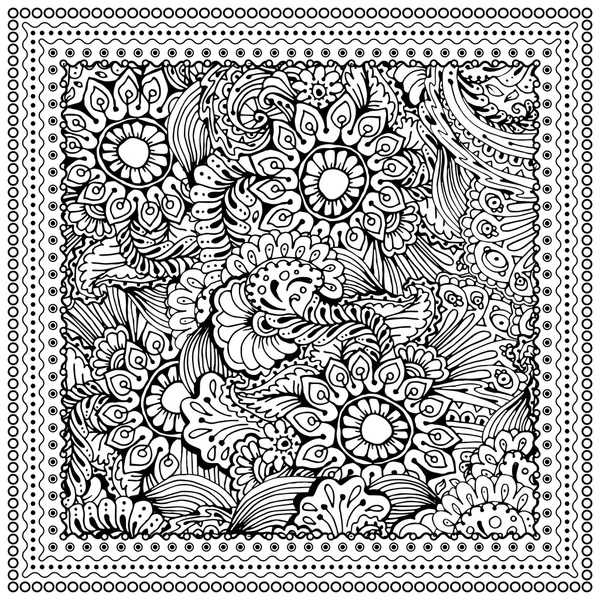 Ornamental mono farveramme – Stock-vektor