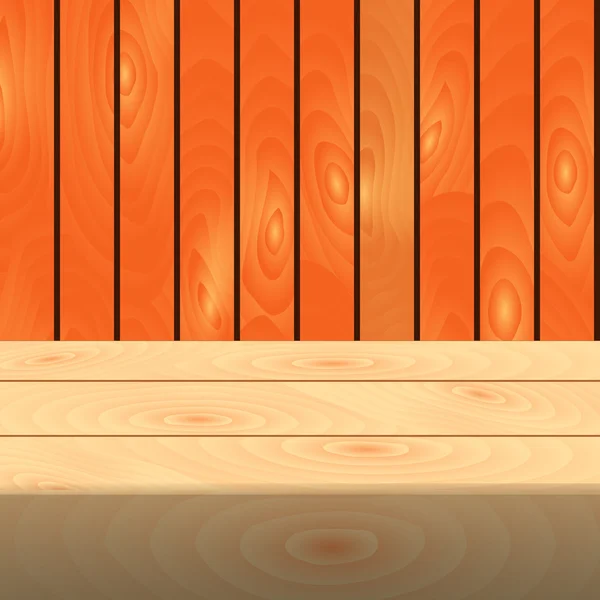 Fondo de tabla de madera. Plantilla para diseño . — Vector de stock