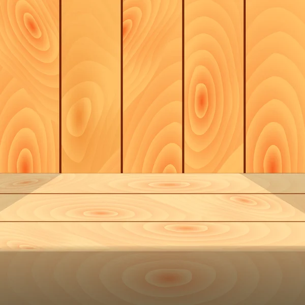 Fondo de tabla de madera. Plantilla para diseño . — Vector de stock