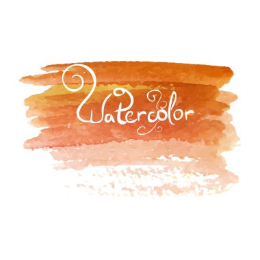 Turuncu suluboya el çizilmiş vuruşun