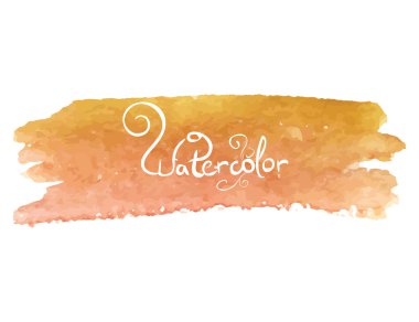 Turuncu suluboya el çizilmiş vuruşun