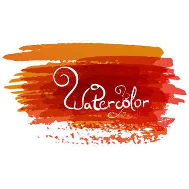 Kırmızı sulu boya el çizilmiş vuruşun