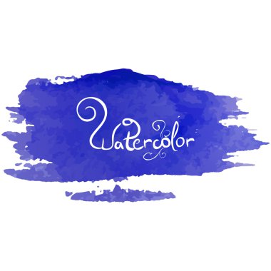 Mavi suluboya el çizilmiş vuruşun