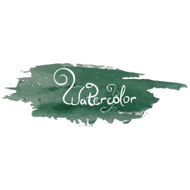 Yeşil suluboya el çizilmiş vuruşun