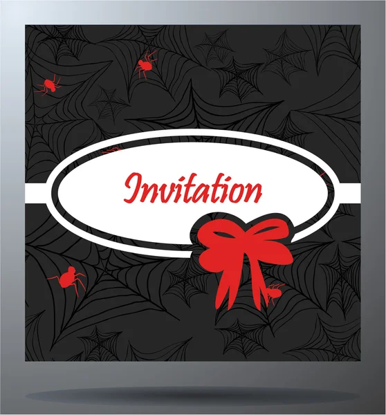 Carte d'invitation Halloween — Image vectorielle