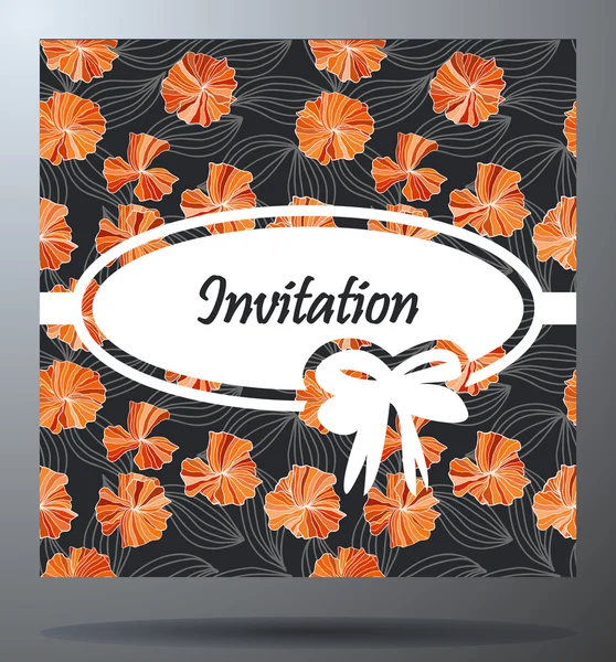 Carte d'invitation de mariage — Image vectorielle