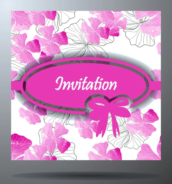 Carte d'invitation de mariage — Image vectorielle