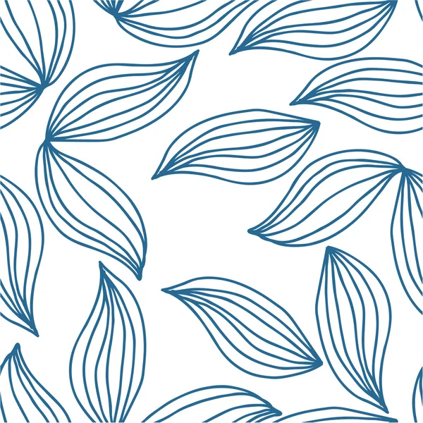 Muster mit gestreiften Blättern — Stockvektor