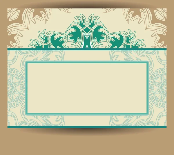 Vintage ornate card — Stock Vector