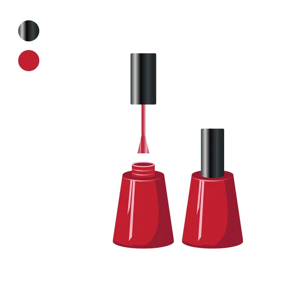 Esmaltes de uñas rojos — Archivo Imágenes Vectoriales