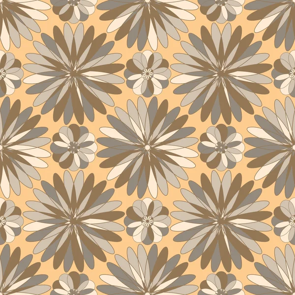 Ornamento floreale beige — Vettoriale Stock