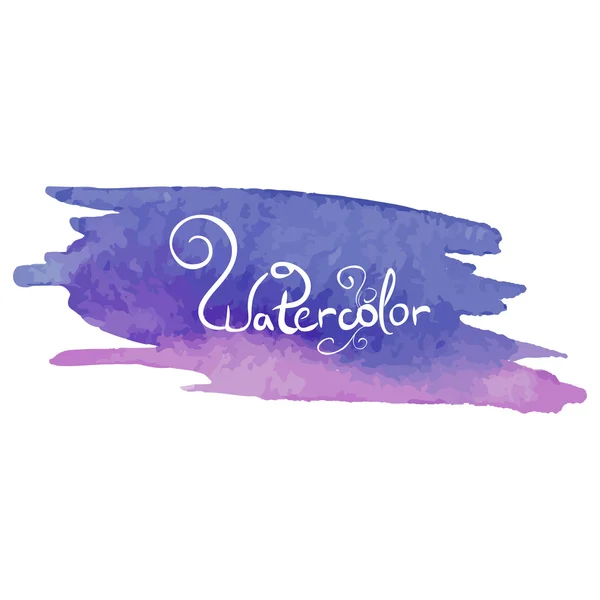 紫罗兰色水彩手绘制的笔画 — 图库矢量图片