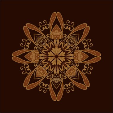 Yuvarlak mandala çerçeve.