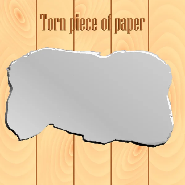 Rasgado pedaço de papel — Vetor de Stock