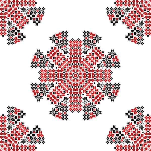 Ukrainian embroidery ornament — Stock Vector © day908 4807128