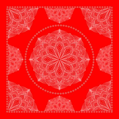 Parlak kırmızı bandana