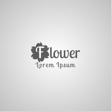 Logo of word 'flower' clipart