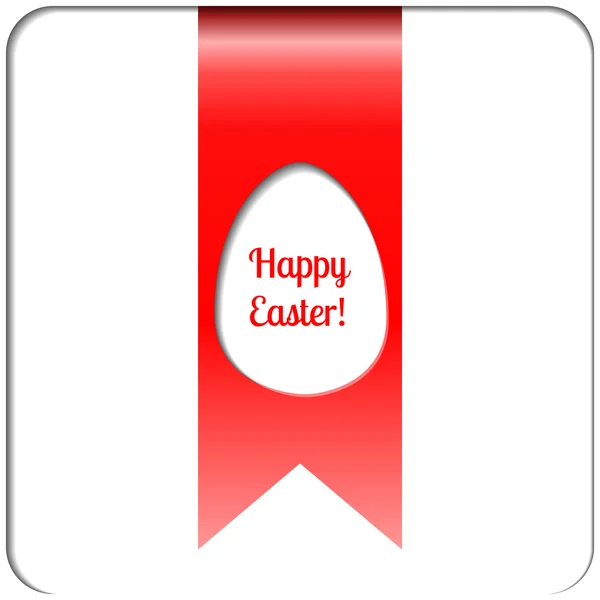 Easter egg on red ribbon — Stock Vector