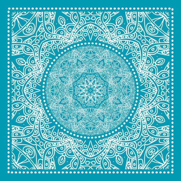 Blue bandana print