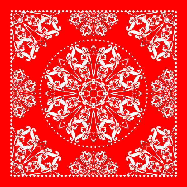 Bright red bandana