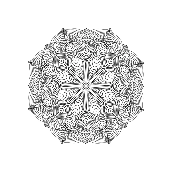 Mandala isolé ornemental — Image vectorielle