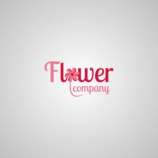 Logo of word 'flower' — ストックベクタ