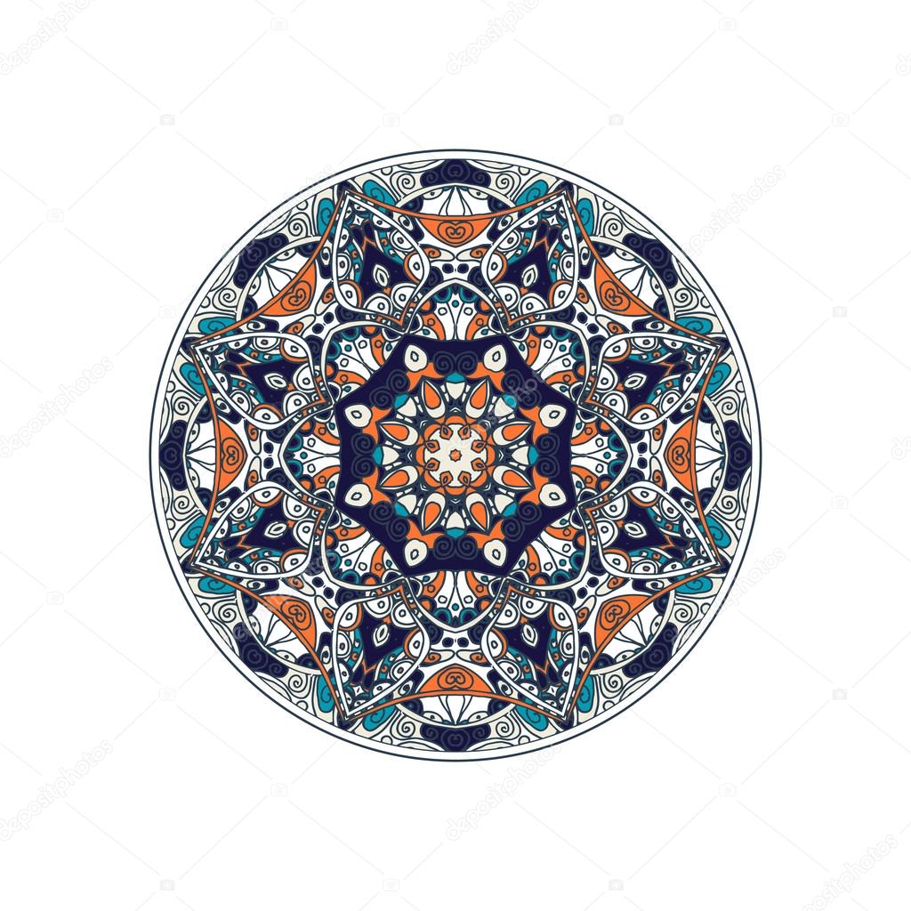Oriental mandala round pattern