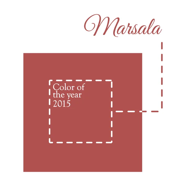 Marsala - модный цвет моды — стоковый вектор