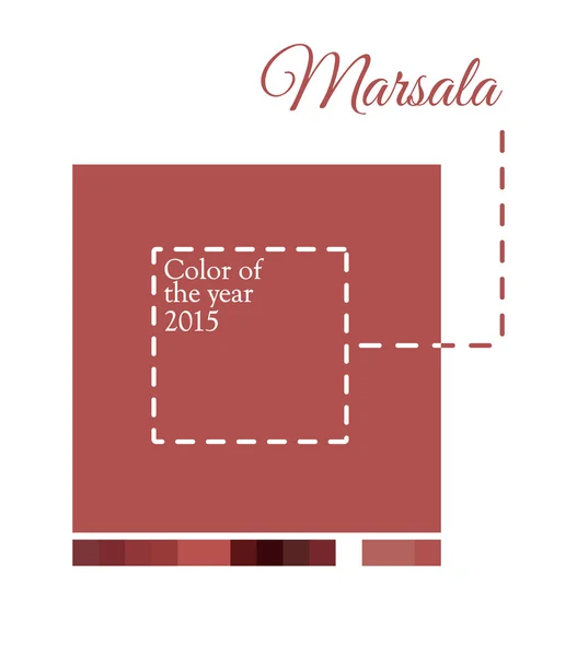 Marsala - модный цвет моды — стоковый вектор