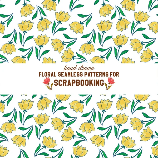 Seamless pattern with flowers — Stock Vector