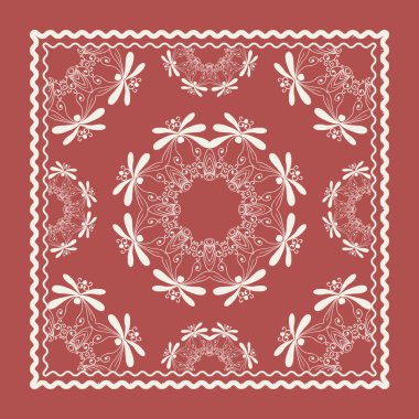 Marsala kırmızı Bandana