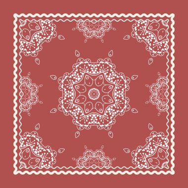 Marsala kırmızı Bandana