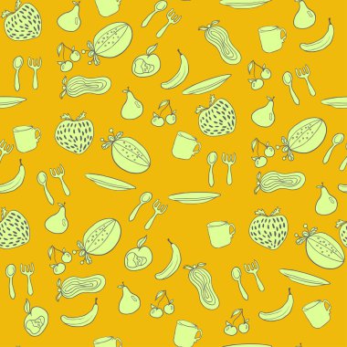 Meyveler pürüzsüz desen