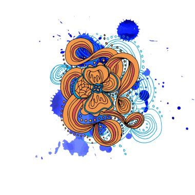 Dalgalı soyut desen