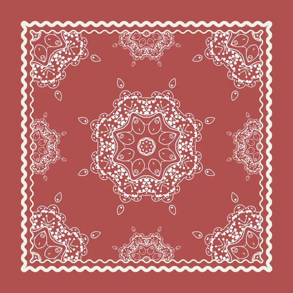 Marsala kırmızı Bandana — Stok Vektör