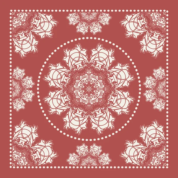 Marsala rotes Bandana — Stockvektor