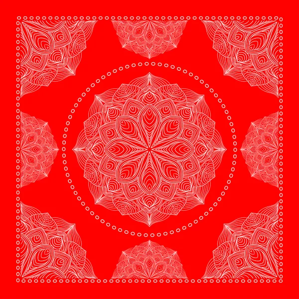 Vermelho bandana fundo — Vetor de Stock