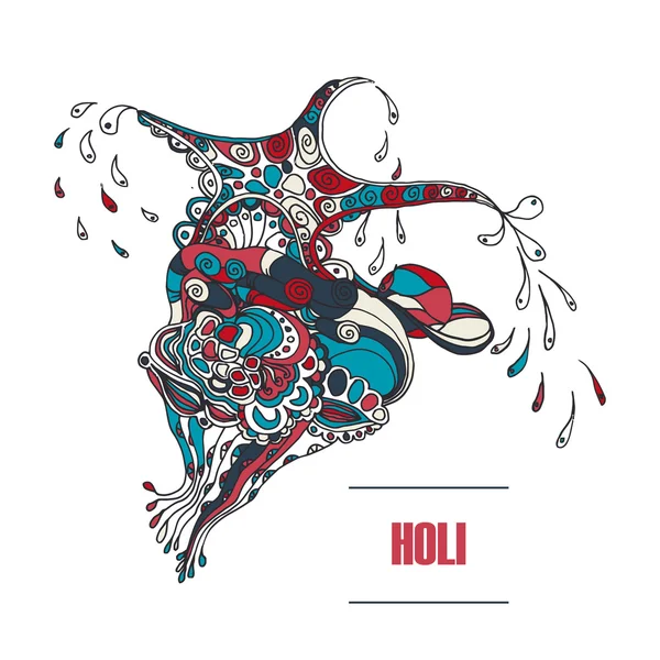 Gestaltungselement für Holi-Festival. — Stockvektor