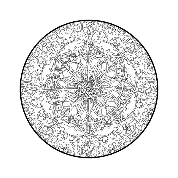 Ornamento astratto mandala — Vettoriale Stock