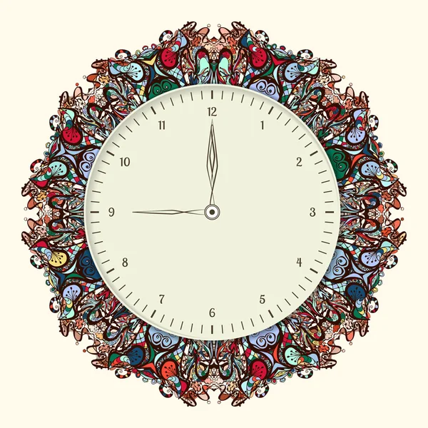 Vintage wall clock template — Stock Vector