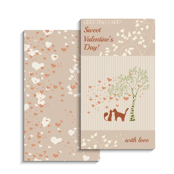 Bonitas tarjetas de San Valentín — Vector de stock