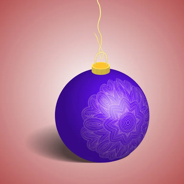Ρεαλιστική Χριστούγεννα μπάλα — Διανυσματικό Αρχείο