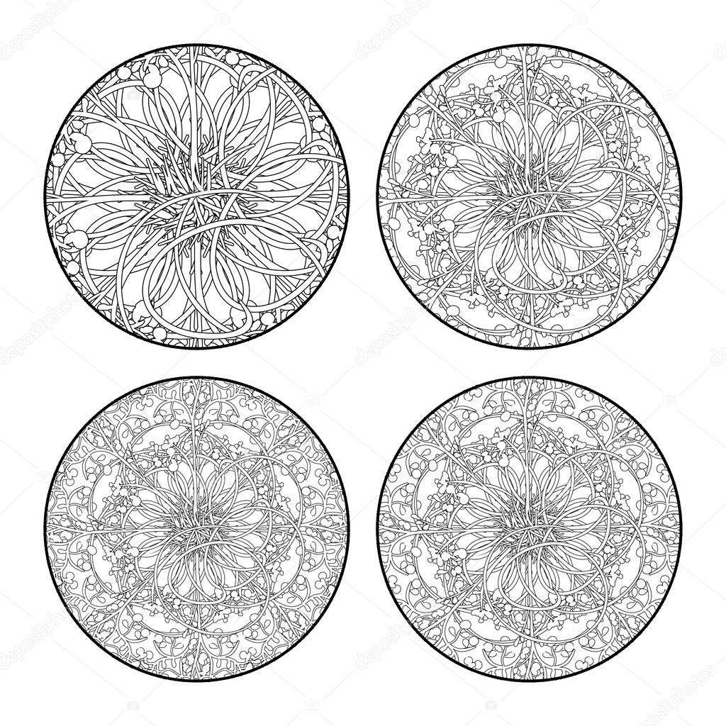 Mandala ornament doodles